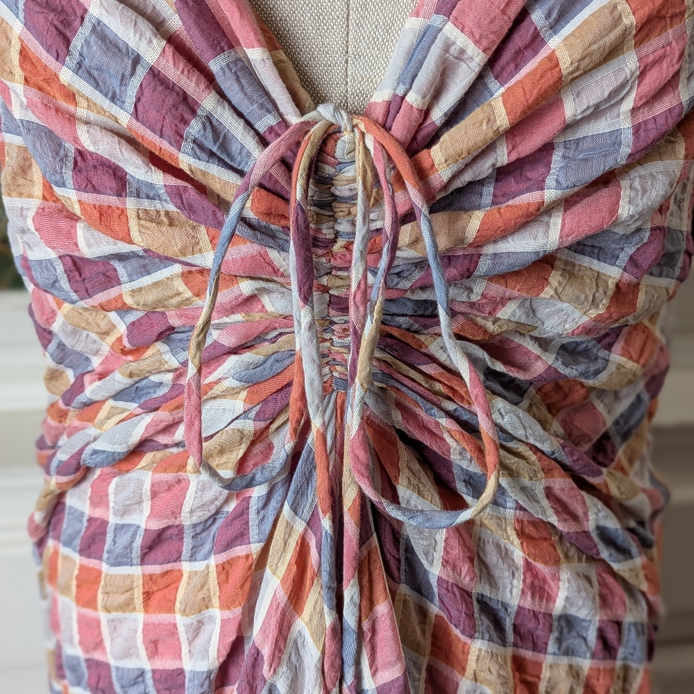 Free People Multi-Color Plaid Maxi Dress - Picture 7 of 8